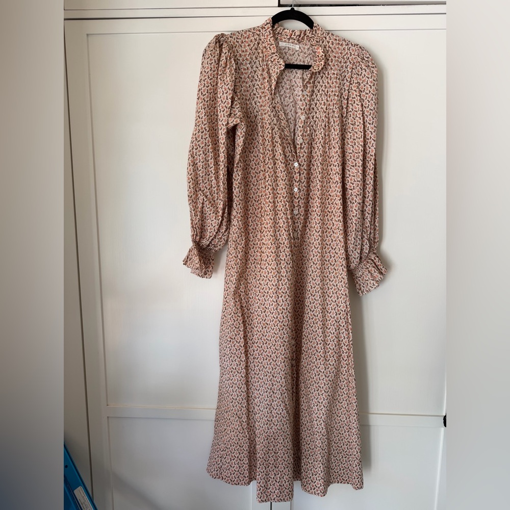 Doen Long Sleeve Dress in Cream Floral - Picture 3 of 8